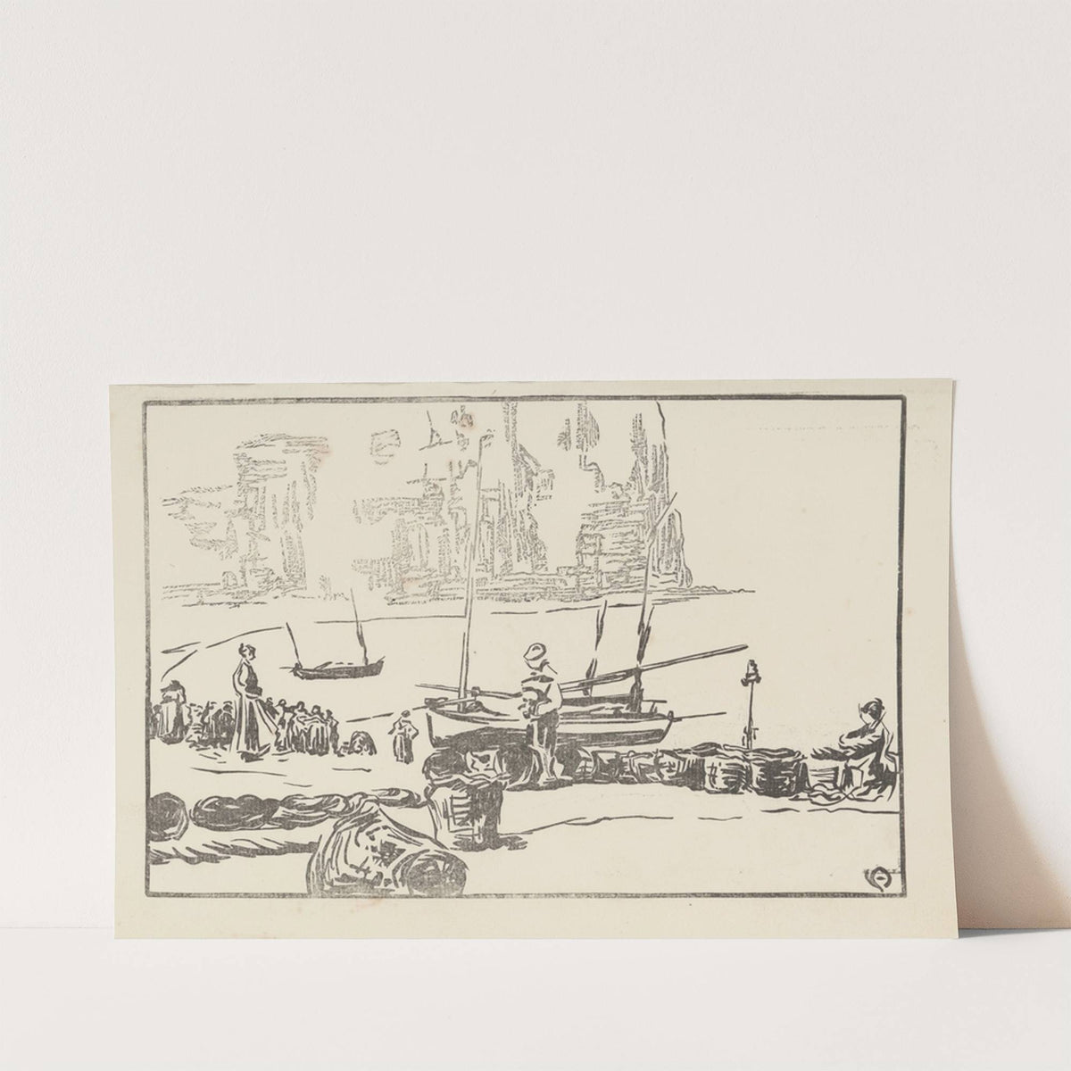 La Petite plage (Yport) (1902) by Amédée Joyau