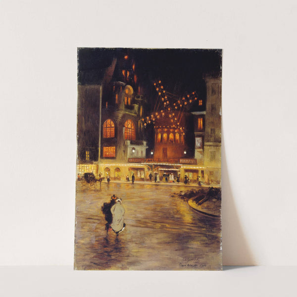 La Place Blanche et le Moulin Rouge by Edouard Zawiski