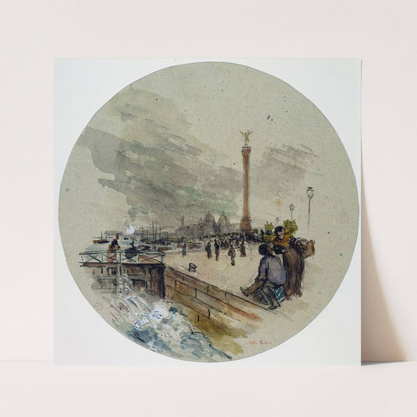 La place de la Bastille et le Canal by Frank Myers Boggs