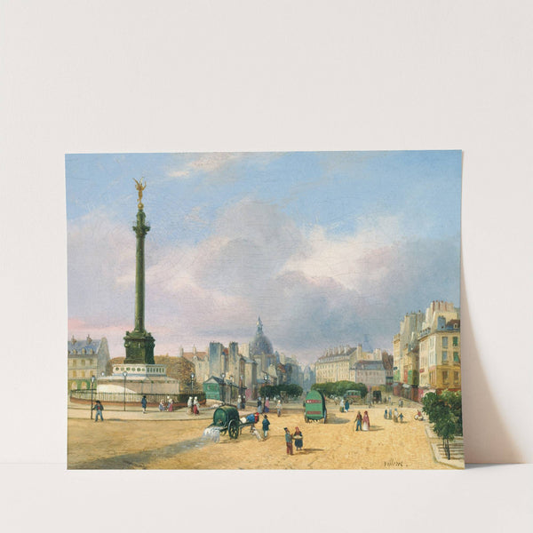 La place de la Bastille (1840) by François Etienne Villeret