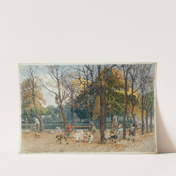 La place des Ecoles et le square de la mairie du 14ème arrondissement by Félix Brard