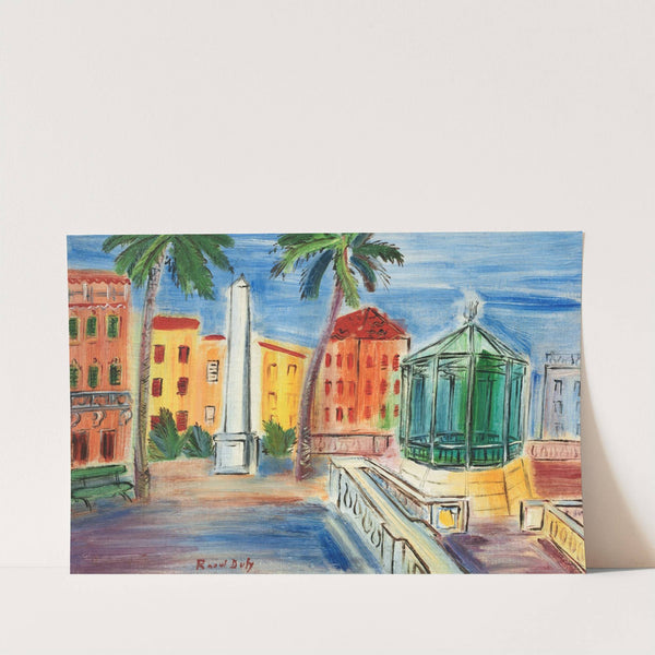 La Place d’Hyères, L’Obélisque et le kiosque à musique (1927) by Raoul Dufy