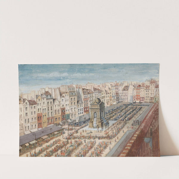 La place et la fontaine des Innocents avant la construction des Halles centrales by Nicolas Bazin