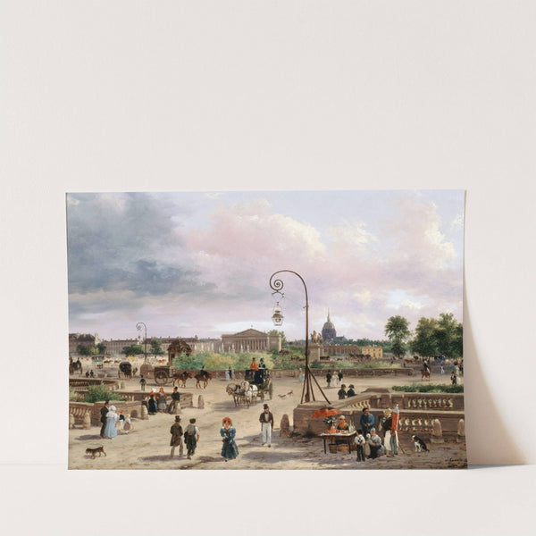 La place Louis XVI (place de la Concorde) en 1829 by Giuseppe Canella