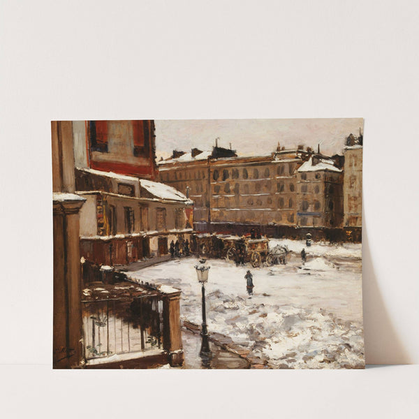 La place Pigalle sous la neige (1870) by Emile Louis Mathon