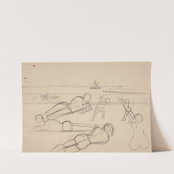 La plage à Ostende (1951) by Jean Brusselmans