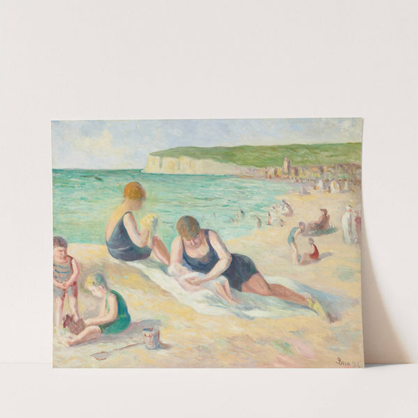 La Plage De Mers-Les-Bains (1934) by Maximilien Luce
