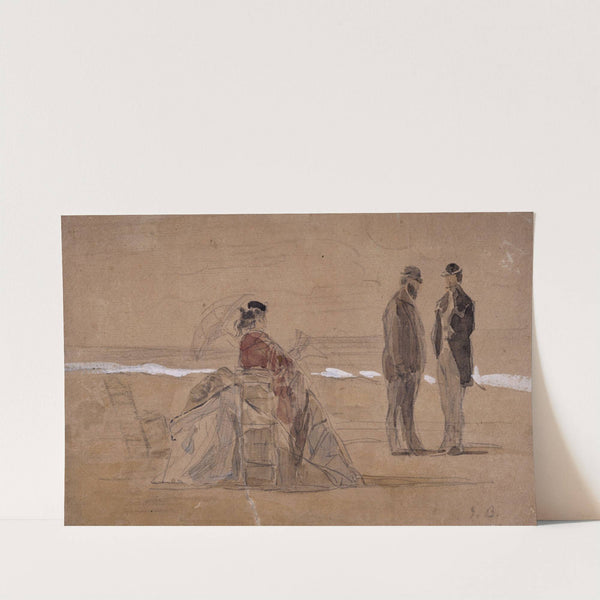 La plage (1865-1870) by Eugène Boudin