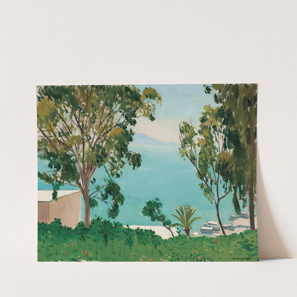 La plage vue à travers les eucalyptus (1923) by Albert Marquet