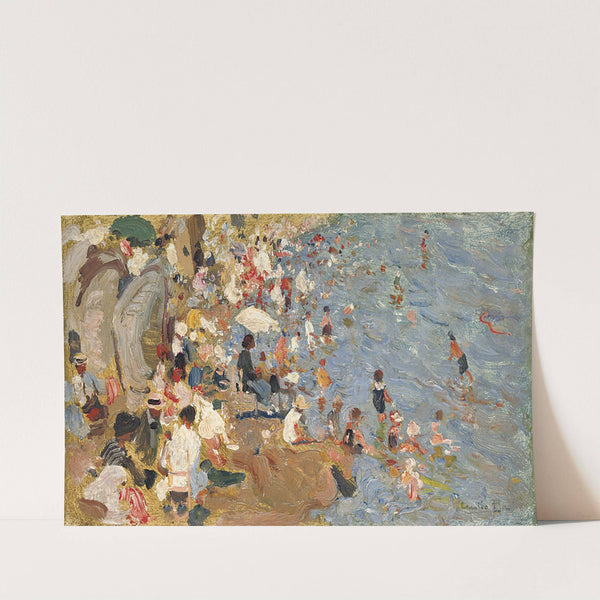 La Playa,Figures On The Beach by Cecilio Plá y Gallardo