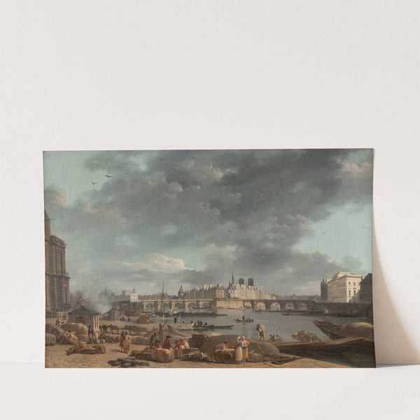 La pointe de l'île de la Cité, vue du port Saint-Nicolas by Alexandre-Jean Noël