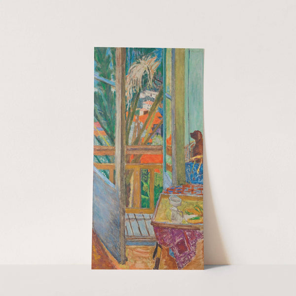 La porte-fenêtre avec chien by Pierre Bonnard