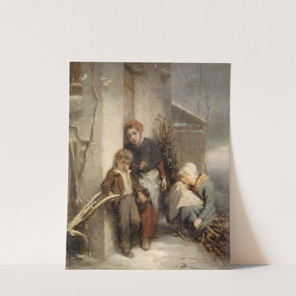 La porte fermée by Octave Tassaert