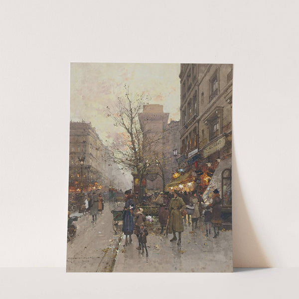 La Porte Saint Denis, Paris by Eugène Galien-Laloue