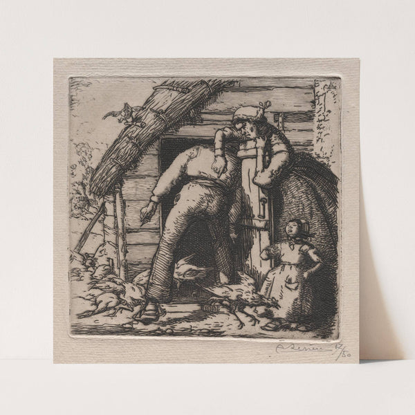 La Poulailler attrape la plus grosse (c. 1870–1918) by Auguste Louis Lepère