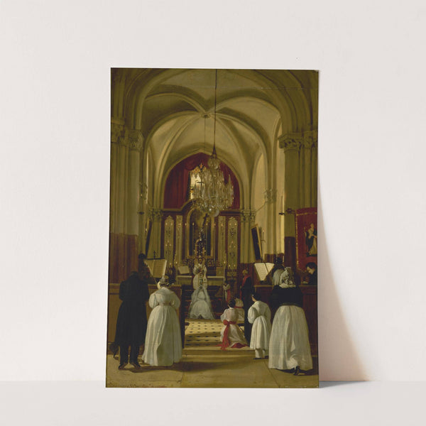 La première communion de Léopoldine à Fourqueux, le 8 septembre 1836 by Auguste de Châtillon