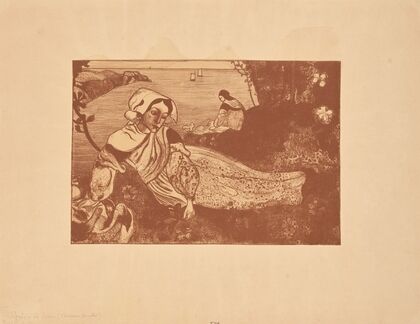 La Primavera (Femme Couchée) (Breton woman reclining by the sea)