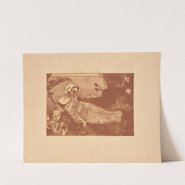 La Primavera (Femme Couchée) (Breton woman reclining by the sea) (1894-1895) by Armand Seguin