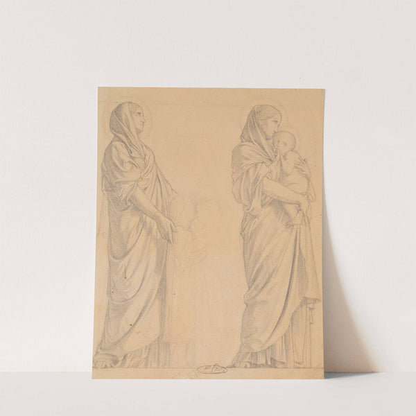 la procession des Saintes Femmes by Jean-Hippolyte Flandrin