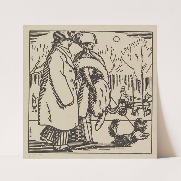 La promenade bourgeoise (1910) by Jean-Émile Laboureur