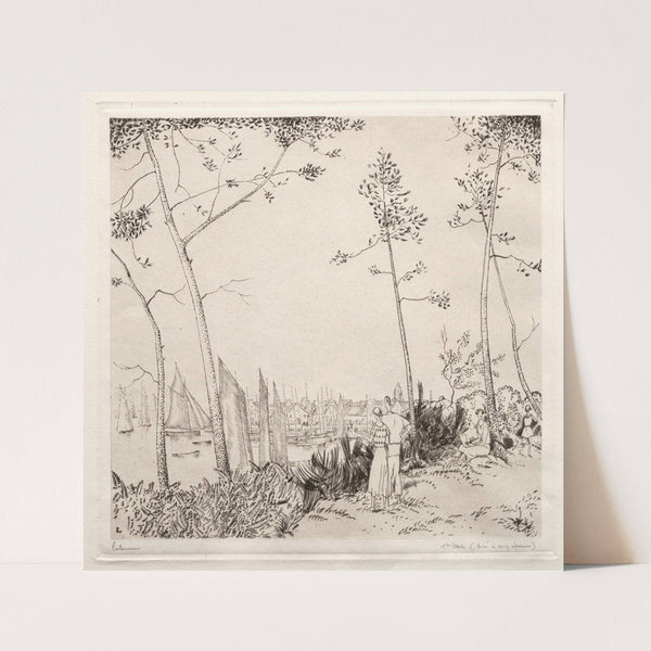 La Promenade sur le Port (1935) by Jean-Émile Laboureur