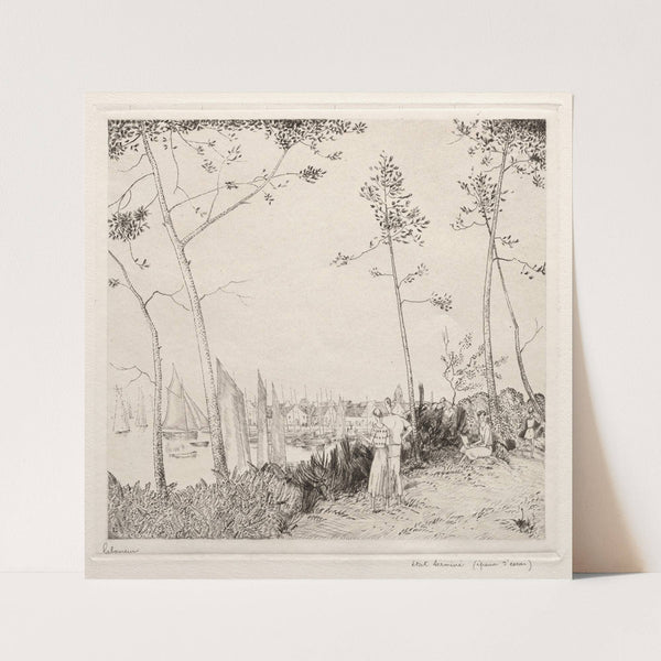 La Promenade sur le Port (1935) by Jean-Émile Laboureur