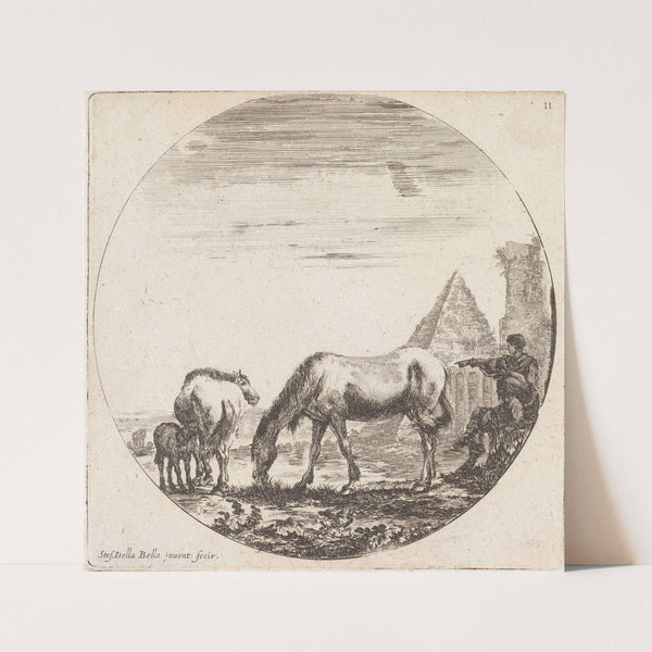 La pyramide de Cajus Cestius (1601-1700) by Stefano Della Bella