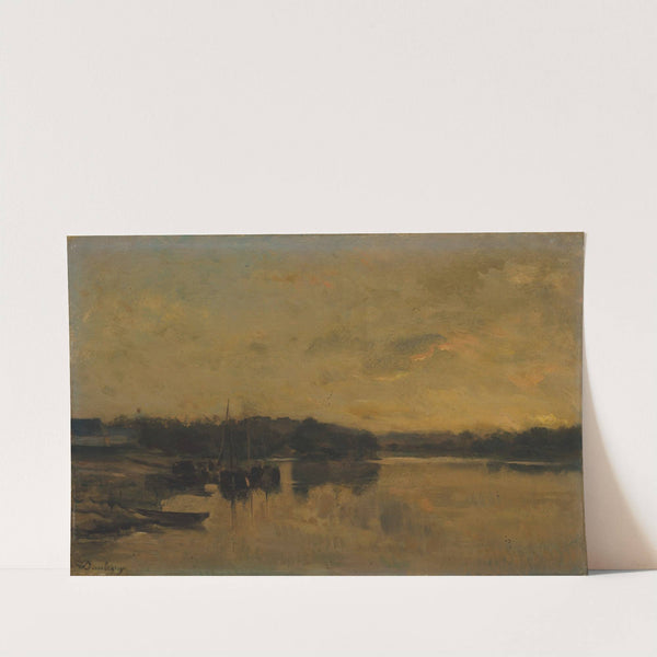 La rivière, le soir by Charles François Daubigny