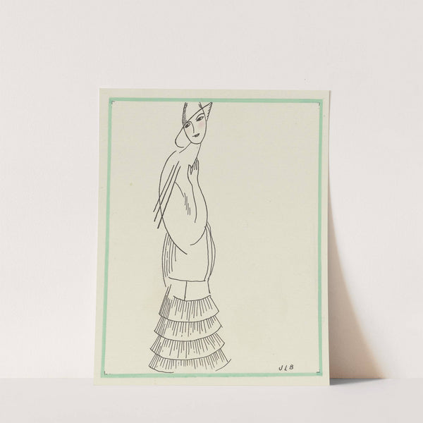 La robe blanche ; Robe de Paul Poiret selon Boussingault by Jean-Louis Boussingault