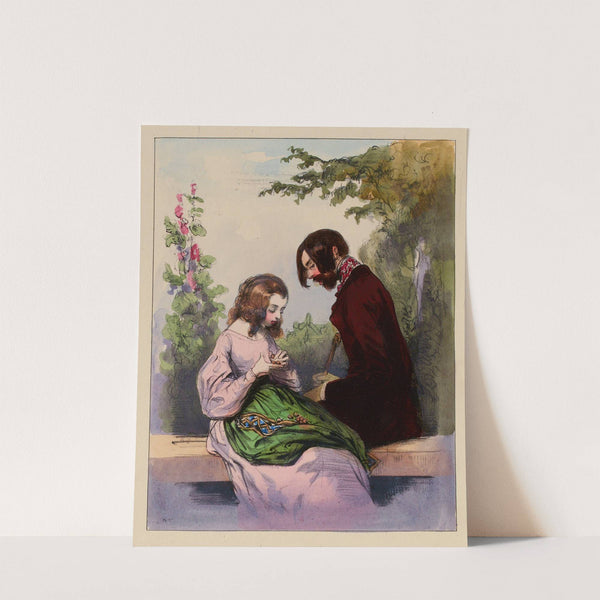 La rose que vous avez donné à Maman. Est-ce que vous en avez encore des noisettes (1838-1840) by Paul Gavarni