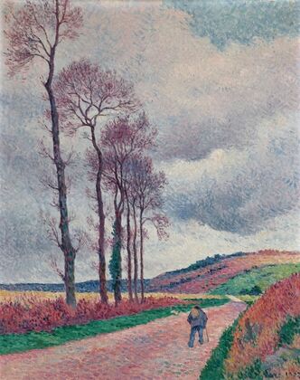 La route aux environs de Méréville (1902)