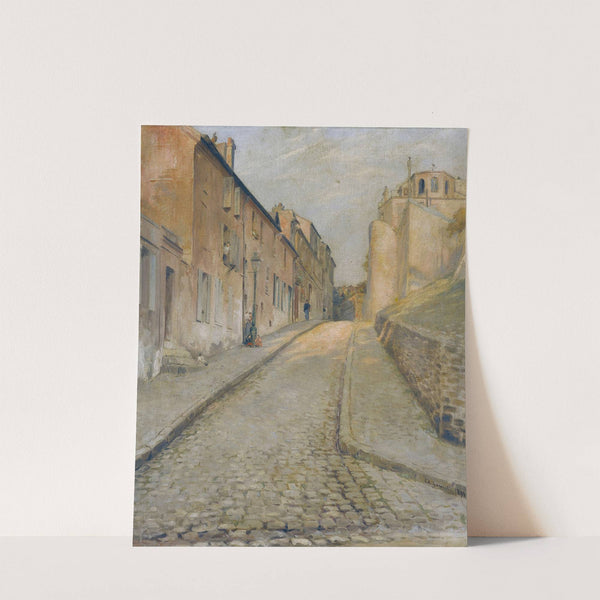 La rue Cortot à Montmartre, vue de la rue des Saules by Edouard Zawiski