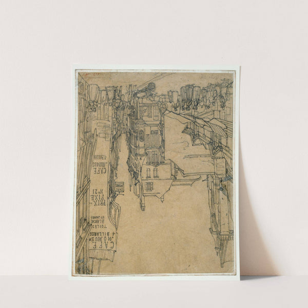 La rue des Prêtres Saint-Germain l’Auxerrois et le café Momus (1819) by Thomas Shotter Boys