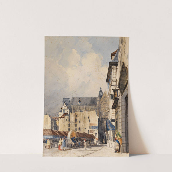 La rue des Prouvaires et l'église Saint-Eustache by Thomas Shotter Boys