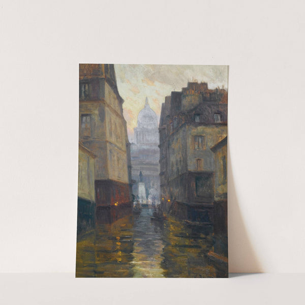 La rue du Haut-Pavé vers la place Maubert (inondations de 1910) by Germain Eugène Bonneton