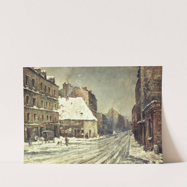 La Rue du Mont-Cenis, effet de neige by Marcel Cogniet