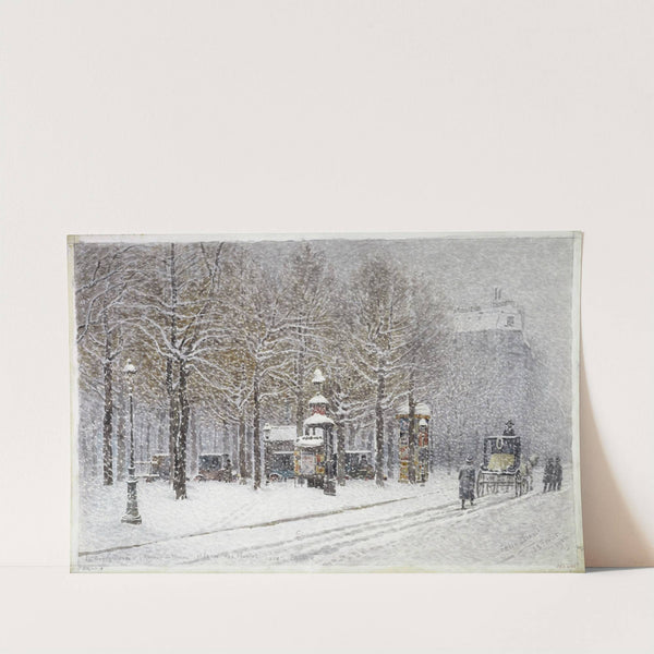La rue Gassendi, l'avenue du Maine et la rue des Palntes sous la neige en Février 1916 by Félix Brard