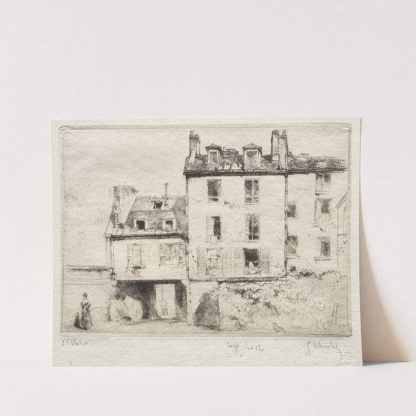 La rue Lacépède; le cour de l'Aciereur Cottens by Gustave Leheutre