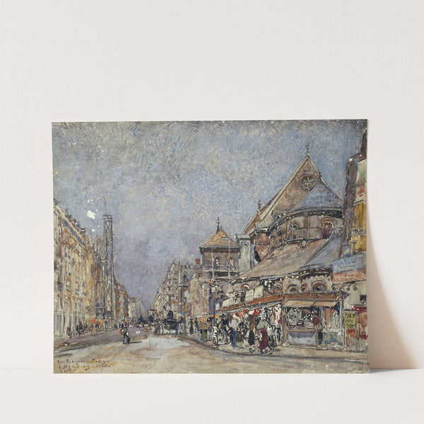 La rue Réaumur et le chevet de l’église Saint-Martin-des-Champs (1900) by Frédéric Houbron