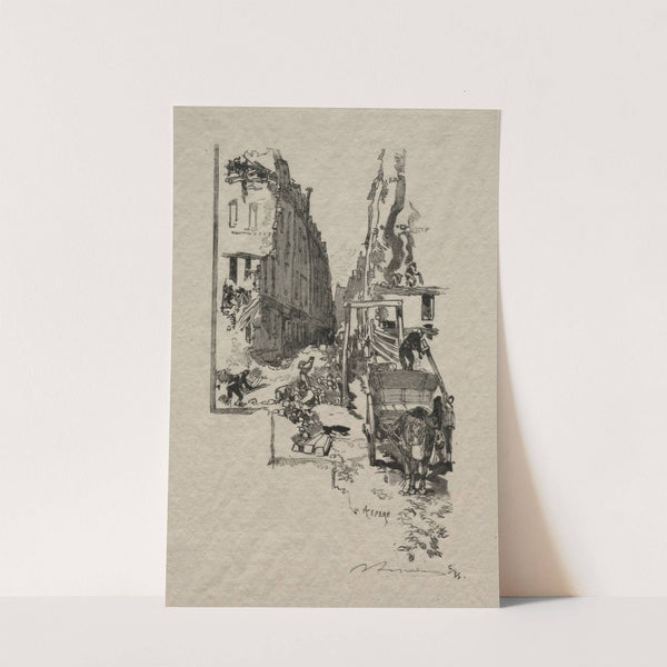 La Rue Victor Cousin (c. 1870–1918) by Auguste Louis Lepère