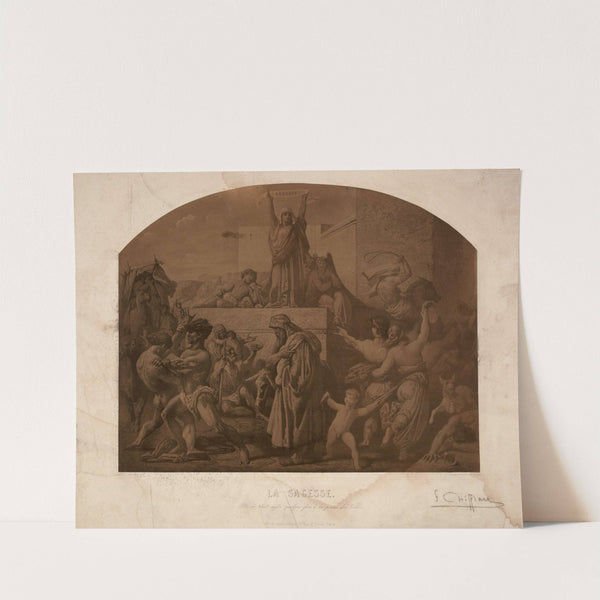 La Sagesse. Elle se tient aussi quelque fois à la porte des villes (1859) by François-Nicolas Chifflart