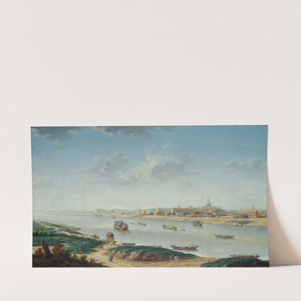 La Salpêtrière, Vue De La Rapée (1752) by Nicolas Jean-Baptiste Raguenet