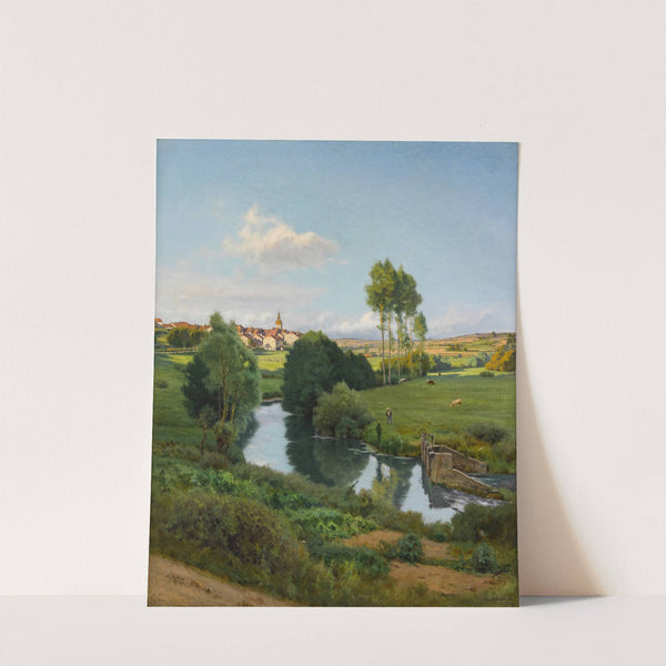 La Saone au bas de Lironcourt, Vosges by Jean Ferdinand Monchablon