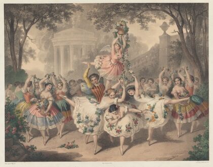 La scène de l’Opéra (Le pas des roses) ballet (1860-1869)