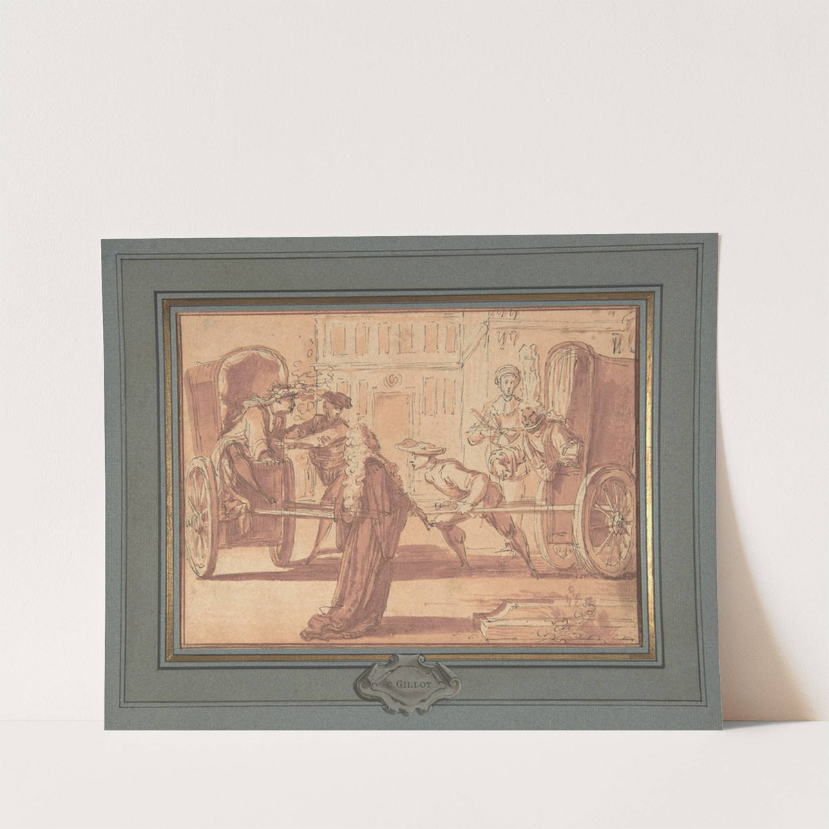 La scène des deux carrosses (ca. 1712–16) by Claude Gillot