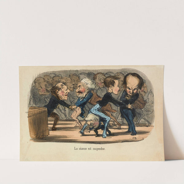 La séance est suspendue (1850) by Honoré Daumier