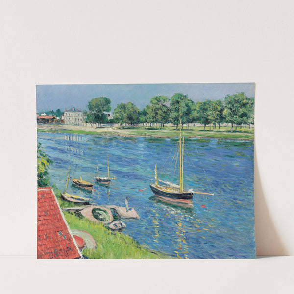La Seine à Argenteuil, bateaux au mouillage by Gustave Caillebotte