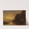 La Seine à Billancourt, coucher de soleil (19th century) by Félix Ziem