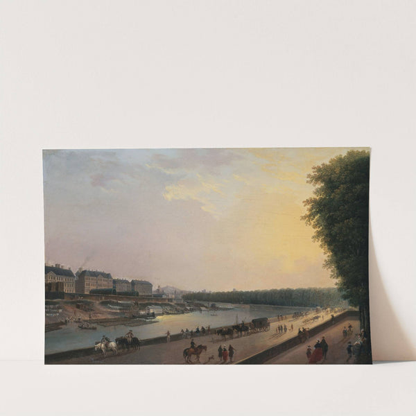 La Seine à la Grenouillère ; vue prise de la terrasse du bord de l'eau aux Tuileries by Pierre-Antoine Demachy