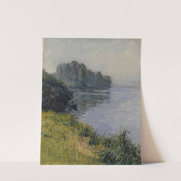 La Seine à l'Île Marante par temps brumeux by Gustave Caillebotte